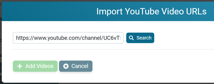 Brand YouTube - Import YouTube Video URLs Search Channel