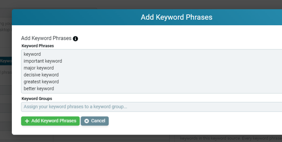 add keywords 3