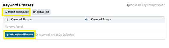 keyword manager add phrases